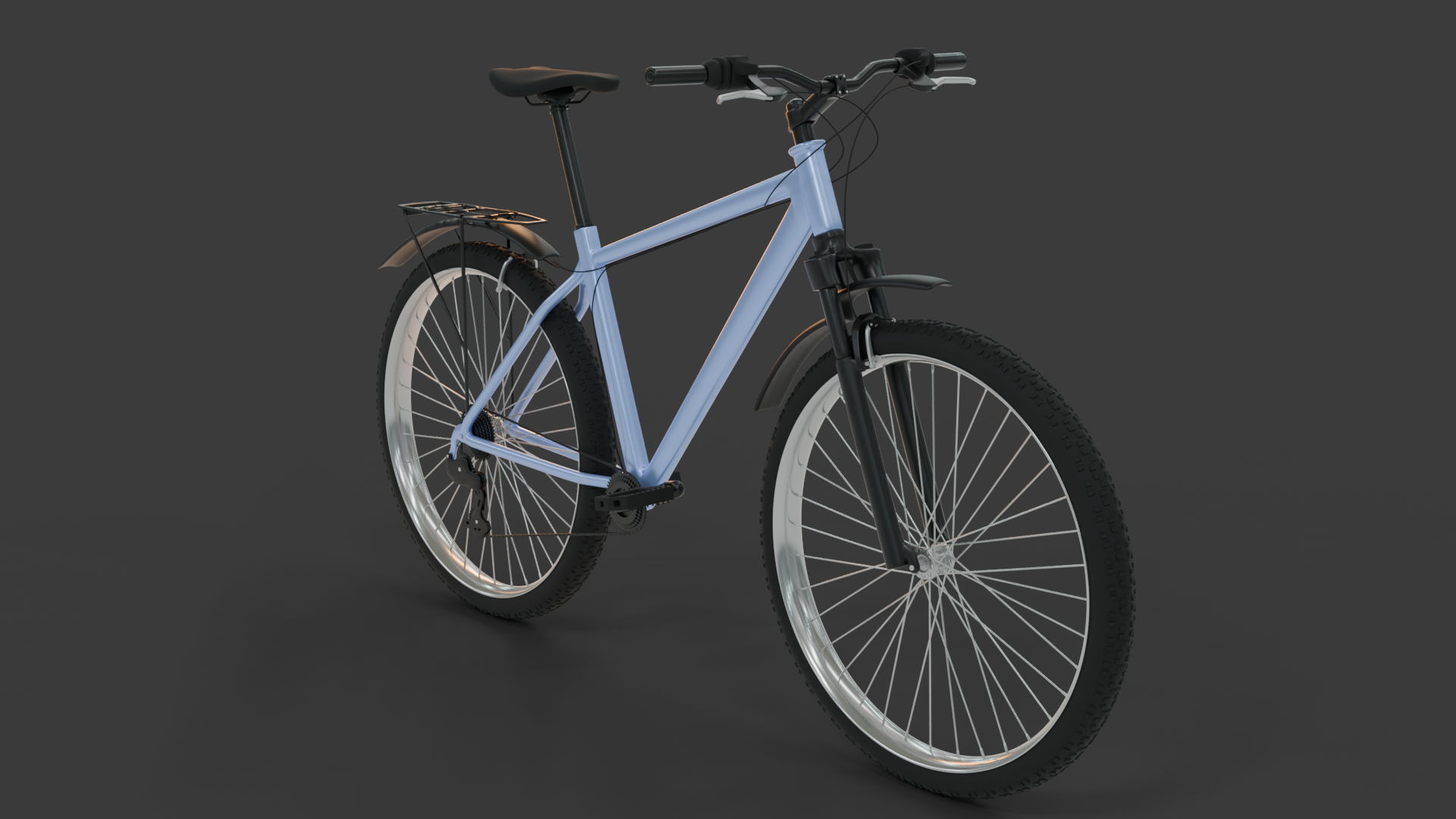 Digital artwork of a rainy futuristic street scene with robots and neon signs, capturing a dystopian atmosphere. Shown in black and white on the homepage and turns full-color on hover. Click opens the project page.